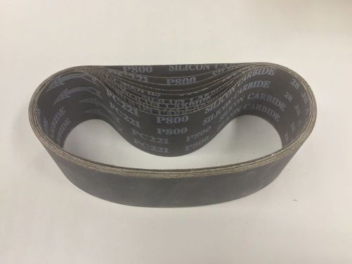 QTY:10 Silicon Carbide 3&#034; X 24&#034; 800 Grit Wet Dry Sanding Belt USA SHIPPING