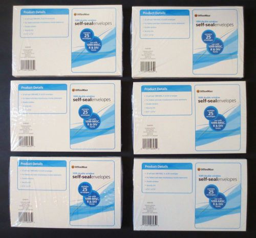 Nip 150ct officemax 1099 double window self seal envelopes 8 3/4x5 5/8 tax stmts for sale
