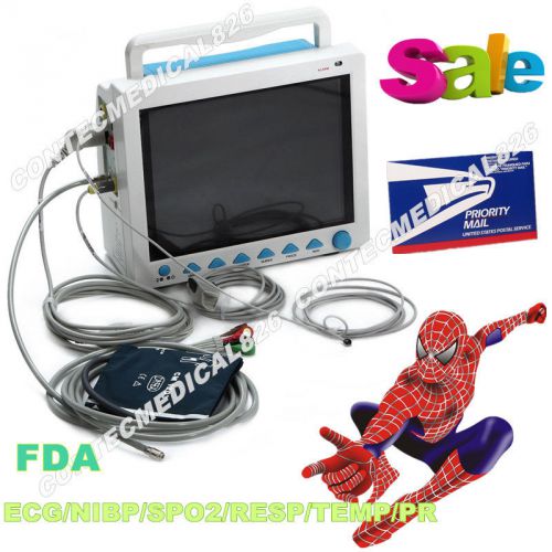 Usa seller promotion color icu patient monitor ecg machine cms8000 6 parameters for sale