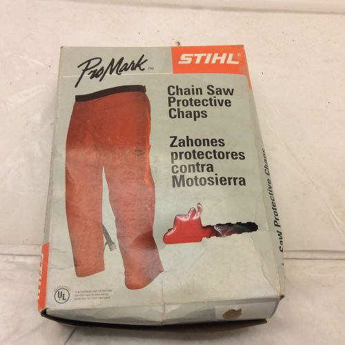 (1) stihl 0000 886 3202 36-inch protective apron chain saw chaps for sale