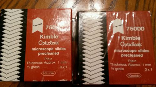 (5 Boxes) Kimble Opticclear Microscope Slides