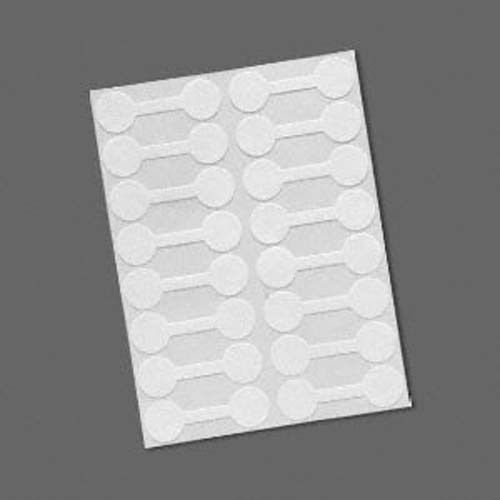 16 White Mylar 9/16 inch Round Shark-Skin Jewelry Adhesive Sticker Label Tags