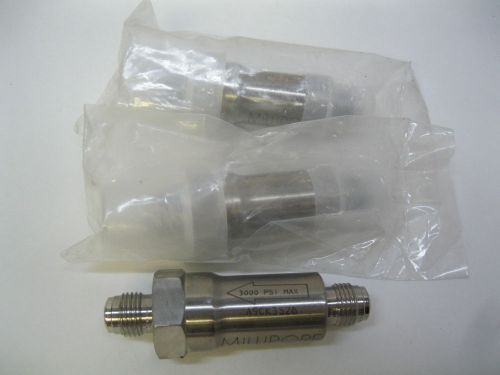 Lot of 3 Millipore WGFG01HR1 Wafergard F Mini In-Line Gas Filter, 3000 PSI