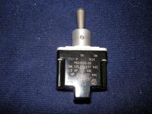 Honeywell 1TL1-31 TL Series Toggle Switch, 2 pole, 2 position, Screw terminal