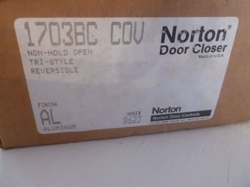 Norton 1703bch cov  aluminum finish door closer, hydraulic, new old stock! for sale