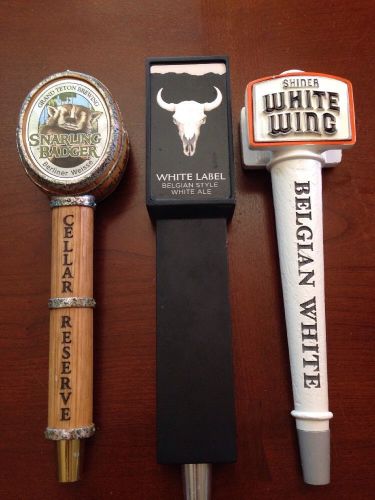 Snarling badger belgian white ale brewing tap handle for sale