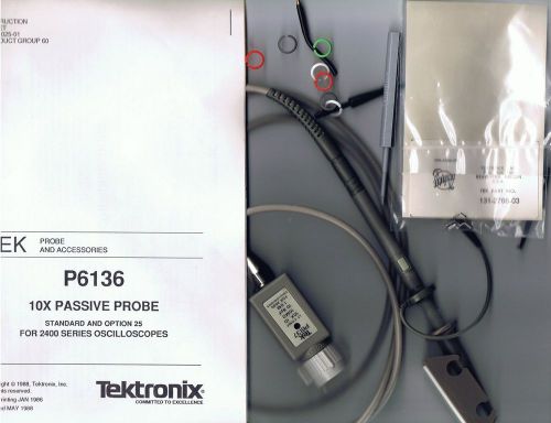 TEKTRONIX P6137 10X 10.8pF 1.5M FOR 2400 OSCILLOSCOPES PROBE KIT
