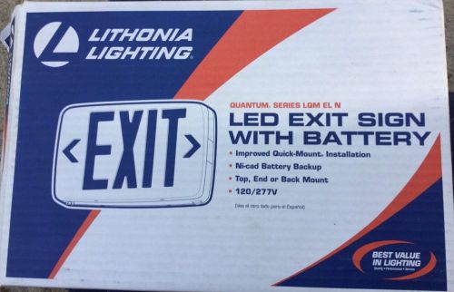 Lithonia lighting led exit sign with battery for sale