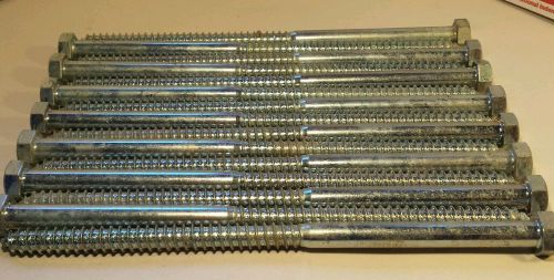 1/2&#034; x 10&#034; steel hex head, zinc  lag screws 12 ea. (with lag shields if needed) for sale