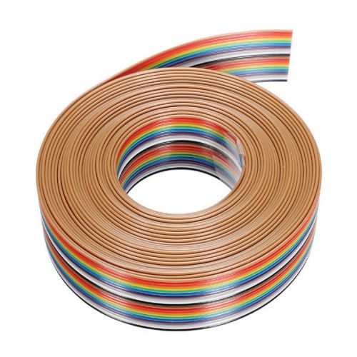 5M 1.27mm 20 Pin DuPont Cable Rainbow Flat Line Support Wire Soldered