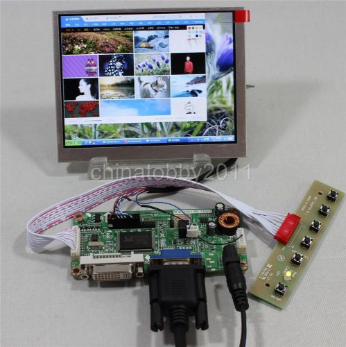 DVI+VGA LCD controller board+LVDS Tcon+5inch AT056TN53 V1 640X480 lcd panel