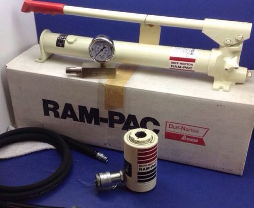 RAM PAC 10 Ton Hollow Hydraulic Cylinder Set 2.5&#034;Stroke NEW!ENERPAC GA3 adaptor
