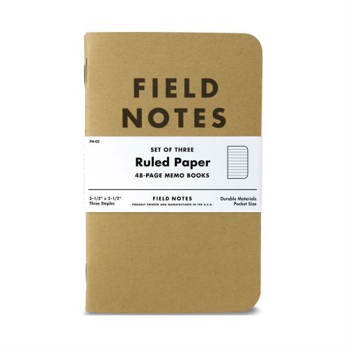 Field Notes Original Ruled 3-Pack, Made in USA