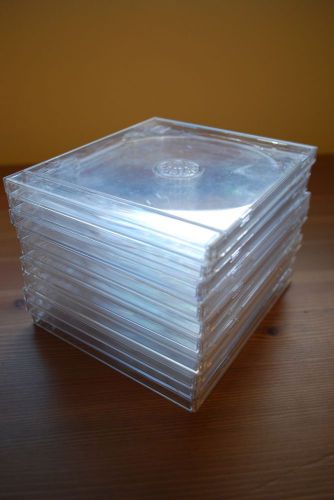 18 Jewel Plastic CD Cases - Black &amp; Clear Mixed Lot, Used, In Great Condition