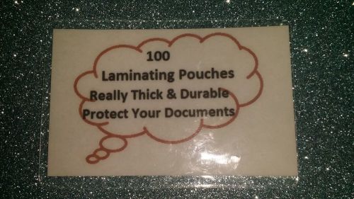 100 Extra Thick Laminating/Laminator Pouches/Sheets Large Wallet Size 10 ML