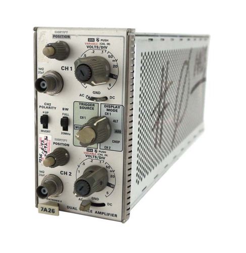 Tektronix 7A26 Electronic Oscilloscope Lab Dual Trace Amplifier Plug-In Module