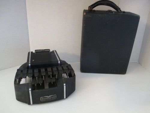 Vintage Stenograph Machine The Hedman Co Chicago W/ Wood Case