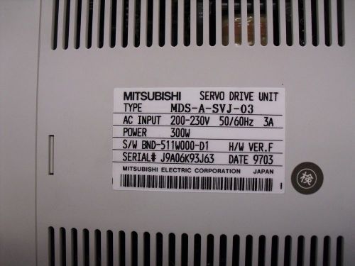 Used Mitsubishi Servo Drive MDS-A-SVJ-03