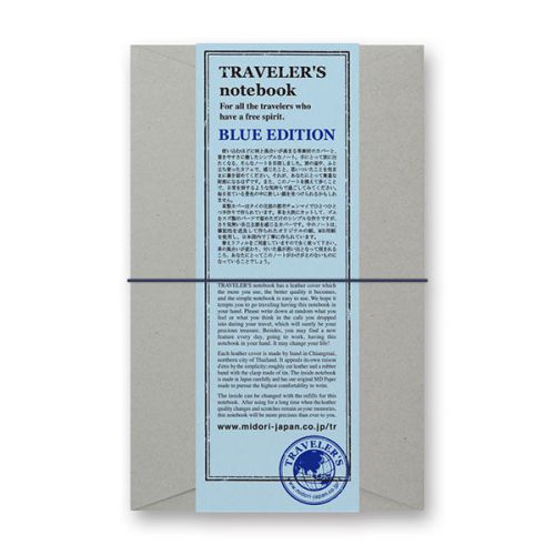 NEW F/S Midori Traveler&#039;s notes notes limited 15171006 blue Edition Rare