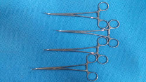 Pilling P-33485 Fully curved jaw, 8&#034; (20.5 cm) Forceps (Lot of 4)