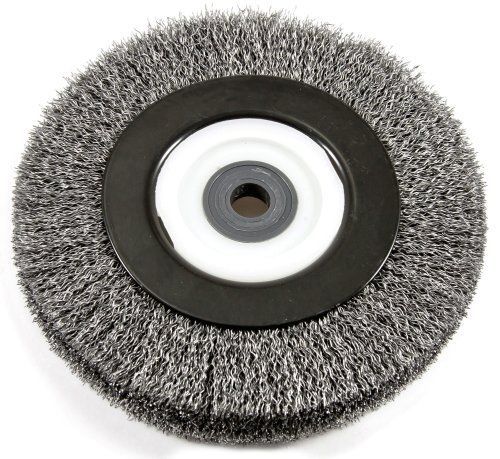 Forney 72896 Wire Bench Wheel Brush, Industrial Pro Crimped with 1/2-Inch