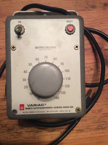 GR General Radio Variac W5MT3 Autotransformer 0-140 VAC