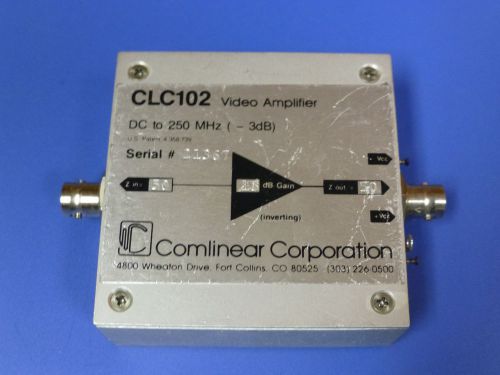 Comlinear CLC102 Video Amplifier DC-250MHz 15dB Gain, BNC