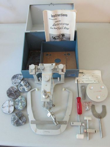 Whip Mix Dental Lab Articulator and Quick Mount Face Bow Excellent Condition