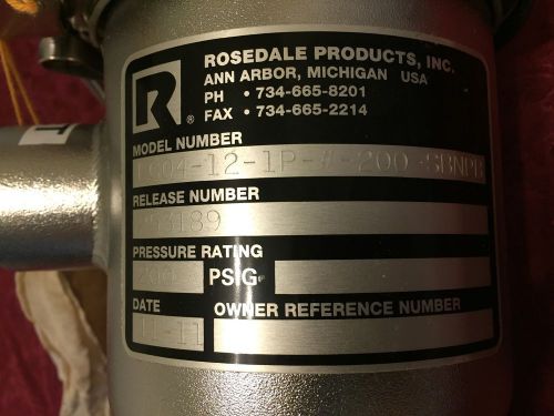 Rosedale filter housing 200psig ss for sale