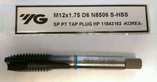 M12 x 1.75  TAP D6 3 Fl Spiral Point Plug  YG1 #N8506 HARD SLICK COATED