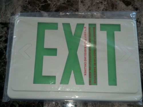 Exit sign Face Bright Green