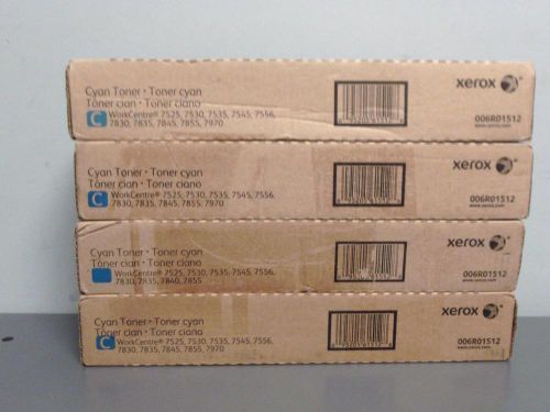 4 New Genuine XEROX Cyan Toner Cartridges 006R01512
