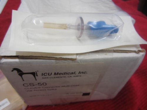 NEW LOT OF 50 ICU MEDICAL CLAVE CONNECTOR MULTI DOSE VIAL ACCESS SPIKE CS-50