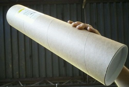 1-Shipping/poster tube,19.25&#034; x 4&#034;diameter x 13&#034; around.used with end caps.