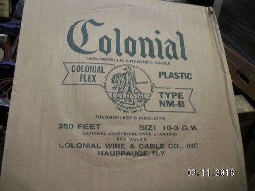 NEW COLONIAL FLEX ELECTRICAL WIRE 10/3 W/GROUND (38 ROLLS)