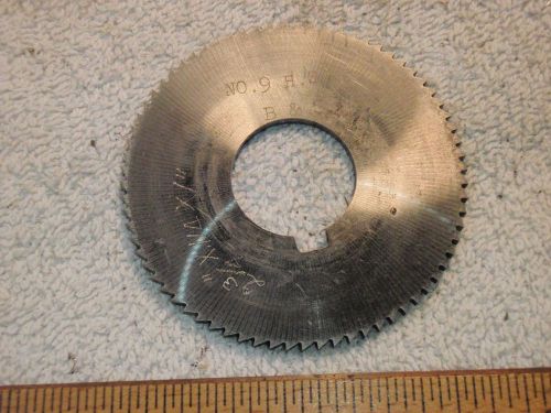 B &amp; S 2 3/4&#034; x .114&#034; x 1&#034; STRAIGHT TOOTH Side Milling Cutter USED in EX COND