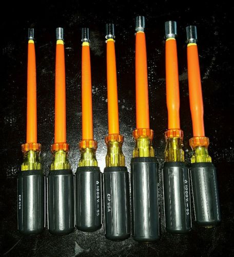New Certified Insulated Products CIP  1000V 7 piece Long Shank Nut Driver Set