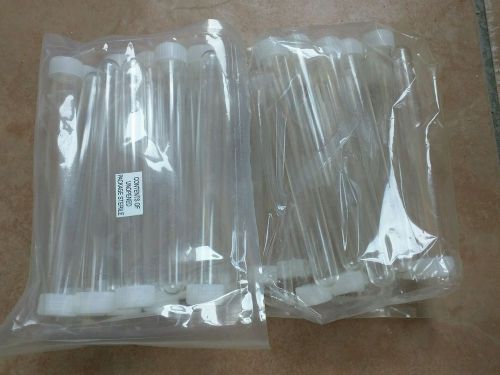 40 Polystyrene Sterile Culture Test Tubes Clear