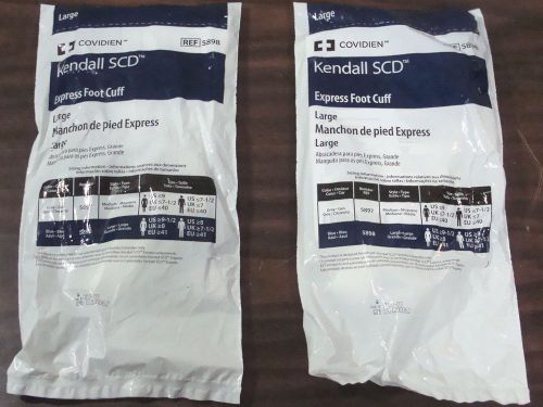 Kendall express 5898 scd foot cuffs sleeves - large - pair - 2 - new! for sale