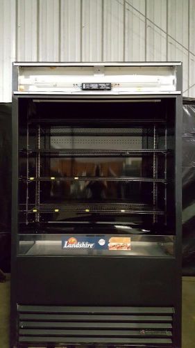 True tac-48 black vertical air curtain refrigerated merchandiser for sale