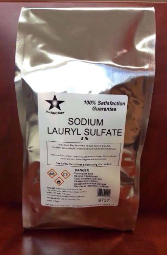 Sodium Lauryl Sulfate (SLS) Usp/Kosher 15 Lb. Consists of 3- 5 Lb Packs
