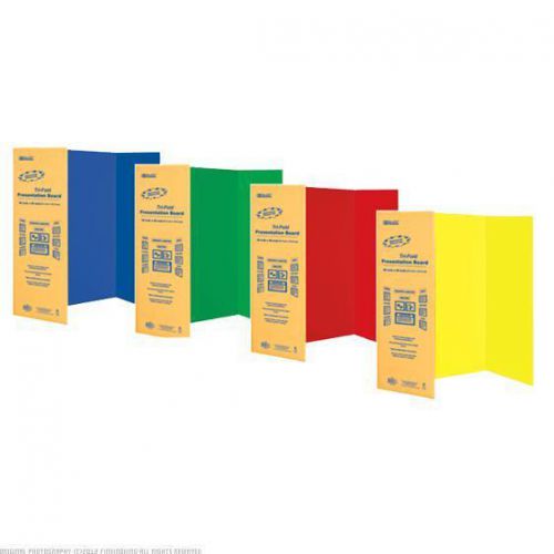 BAZIC Assorted Color Tri Fold Corrugated Presentation Board 36&#034; x 48&#034; 24Pcs