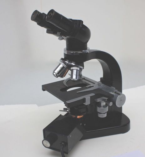 Ernst leitz wetzlar binocular head microscope light source eye piece objectives for sale