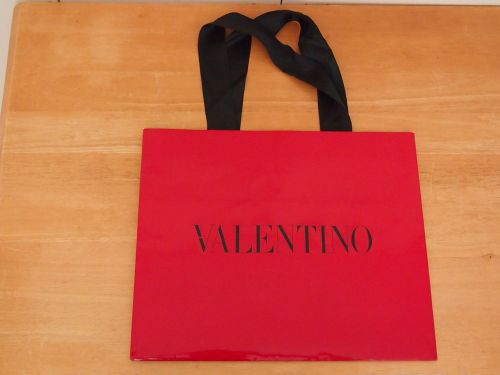 Sturdy VALENTINO Sexy Red Shopping Tote Gift Bag w Silky Satin Handles 16x13x5.5