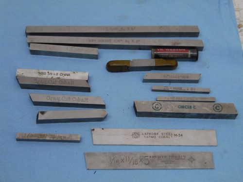 Lot of 15 Lathe Tool Bits  Machinist Cutting Tools NEW Unused varius sizes