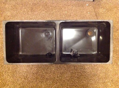 Black epoxy resin laboratory double sink