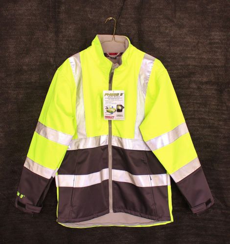 Tingley work jacket large 44&#034; to 46&#034; hi-visibility soft shell phase 3 j25022 4u* for sale