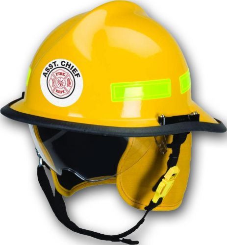 3M Reflective 3&#034; Round Fire/Rescue/EMS Helmet Front Decal - Asst. Chief