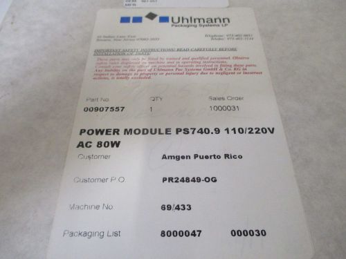 UHLMANN 2PS740.9 POWER SUPPLY MODULE 110/220V 100W *NEW IN A BOX*