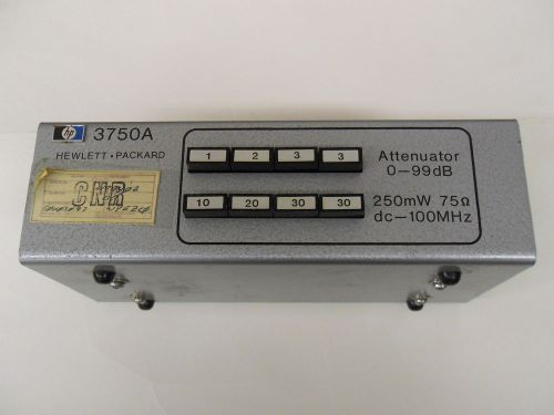 Agilent/HP Model 3750A Attenuator - 0-99 dB, 250mW, 75 Ohm, DC - 100 MHz.